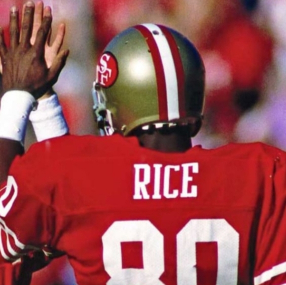 Jerry Rice (Mitchell/Ness)-(49ners)-(1994)-(Jersey)-(Red)-(Used)-(Sixe-XL)-$85 - Picture 4 of 9